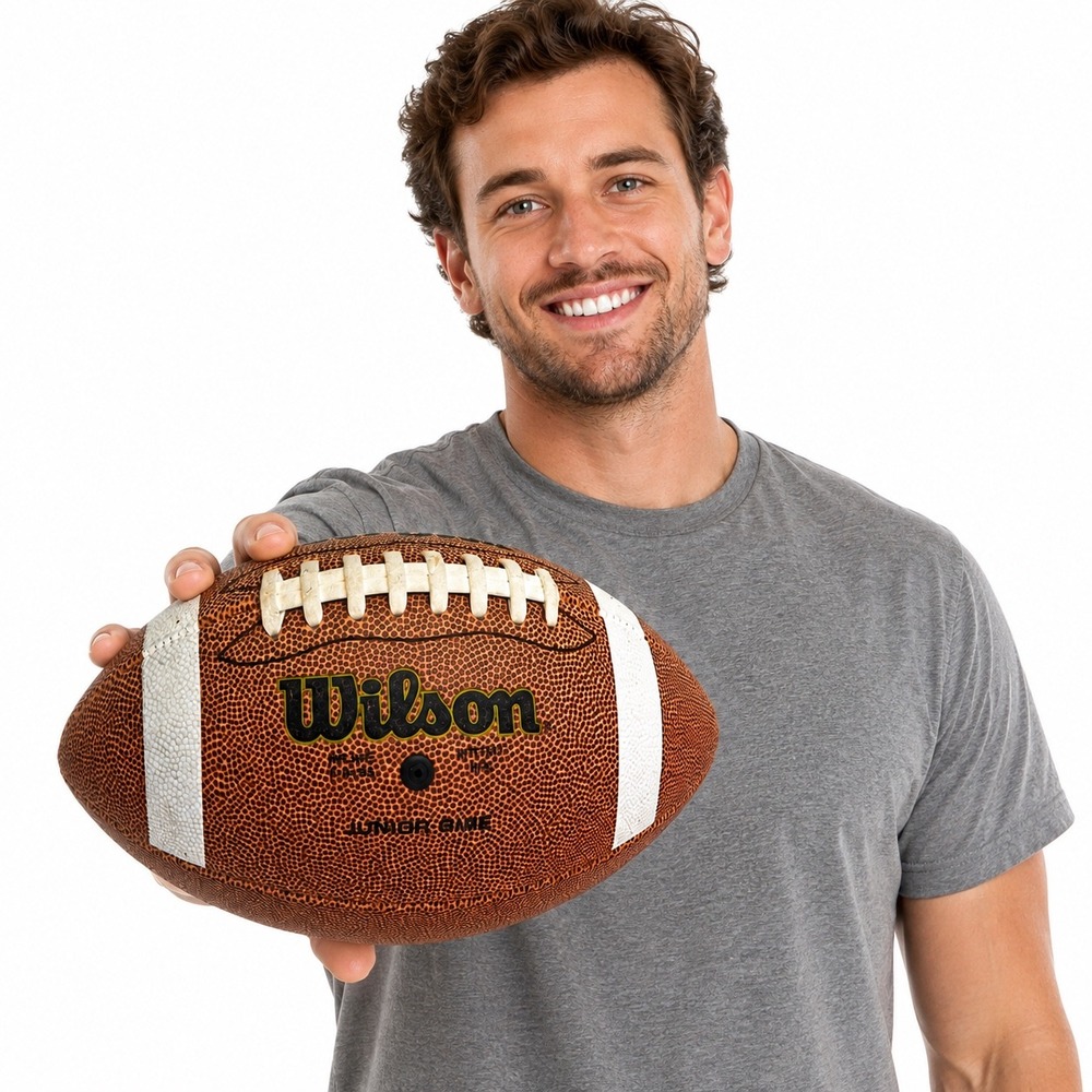Wilson NCAA Junior Size Football Composite Brown Youth Practice Ball WTF1583